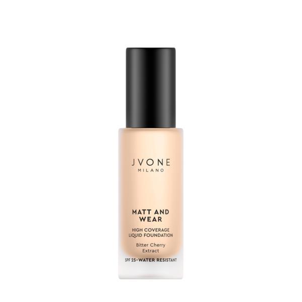 Fond de ten cu acoperire completă și SPF 25, Matt and Wear Jvone Milano 20 ml - NC20