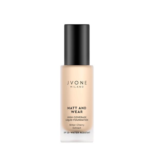 Fond de ten cu acoperire completă și SPF 25, Matt and Wear Jvone Milano 20 ml - NC15