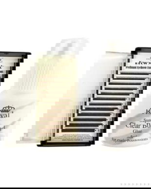 Pachet Premium Royal &ndash; Extensii Spr&acirc;ncene Medium Brown+ Adeziv Clear