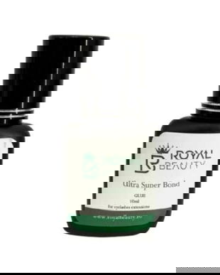 Adeziv Premium pentru extensii de gene, Royal Ultra Super Bond (black), rezistență 6-7 saptăm&acirc;ni, uscare 1-2 secunde, 10 ml
