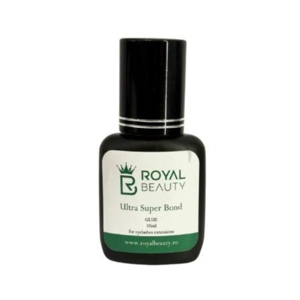 Adeziv Premium pentru extensii de gene, Royal Ultra Super Bond (black), rezistență 6-7 saptăm&acirc;ni, uscare 1-2 secunde, 10 ml