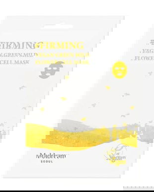 Masca de Fata Vegana, Tonifianta cu Extract de Flori - Muldream Vegan Green Mild Flower Cell  Mask, 25 ml