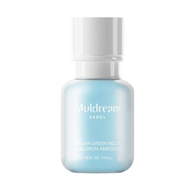 Ser de Fata Vegan, Hidratant cu Acid Hialuronic - Muldream Vegan Green Hyaluronic Ampoule, 55 ml