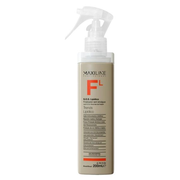Fluid cu Lipide Leave-In pentru Parul Vopsit si Decolorat - Maxiline Profissional Trends Lipid S.O.S. Rinse-Free Hair Finisher, 200 ml