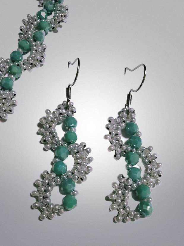 Set Turquoise Mist brățară și cercei