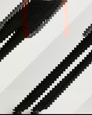 AllSaints pantaloni ASTRA culoarea negru, drept, high waist, W042QD