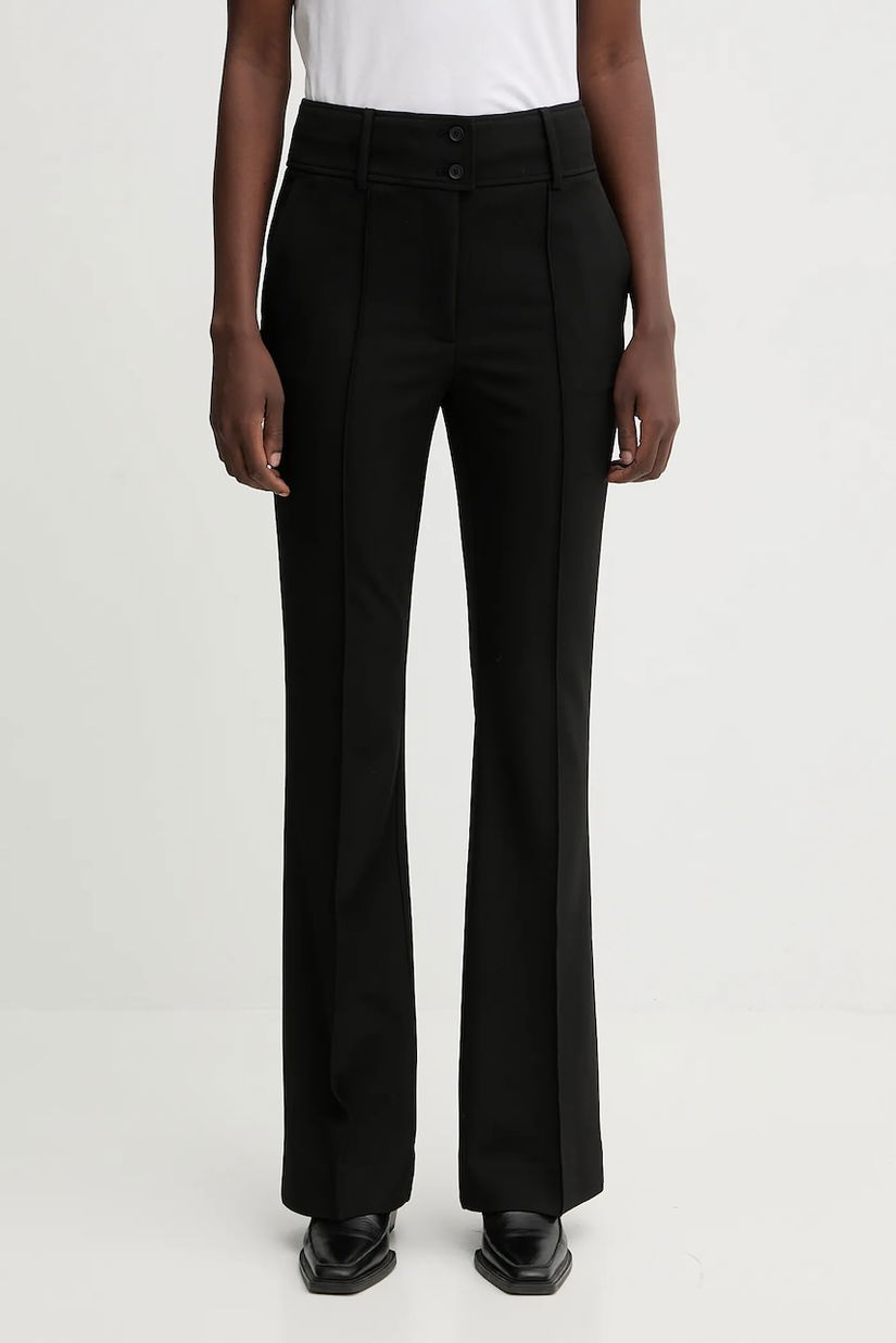 AllSaints pantaloni ASTRA culoarea negru, drept, high waist, W042QD