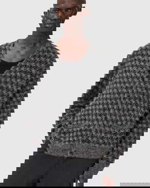 AllSaints cardigan din amestec de lână culoarea gri, M036KD