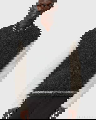 AllSaints cardigan cu alpaca culoarea gri, M032KD