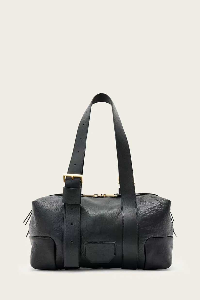 AllSaints poșetă de piele culoarea negru, W493XD