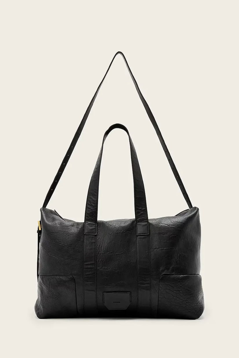 AllSaints poșetă de piele culoarea negru, W512XD