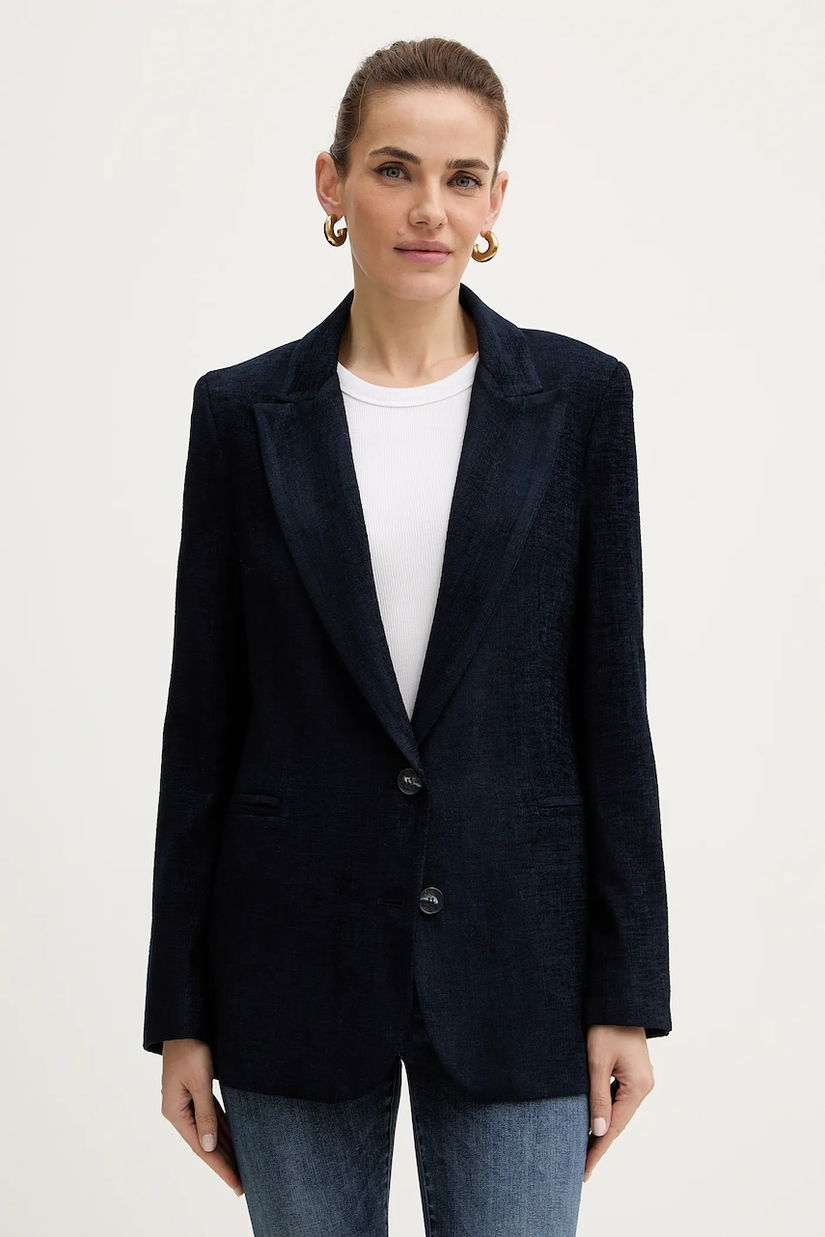 Haveone sacou culoarea bleumarin, un singur rând de nasturi, uni, JCB-P002