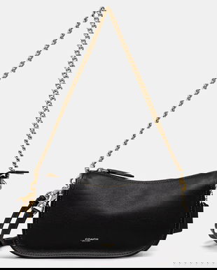 Coach poseta de piele Waverly culoarea verde, CCC36