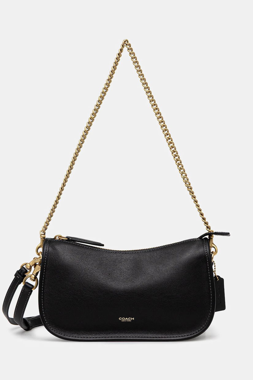 Coach poseta de piele Waverly culoarea verde, CCC36