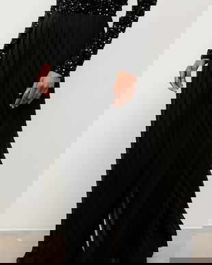 Answear.LAB pantaloni culoarea negru, lat, high waist