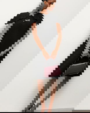 Answear.LAB rochie culoarea negru, mini, drept