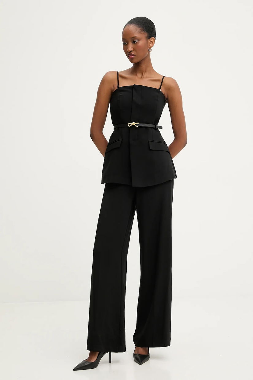 Answear.LAB salopeta culoarea negru, cold shoulder