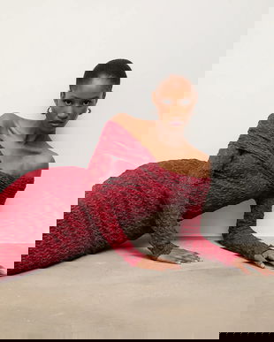 Answear.LAB rochie culoarea rosu, midi, mulata