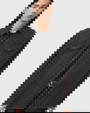 AllSaints cămașă jeans FENTON cu guler clasic, relaxed, M054SD