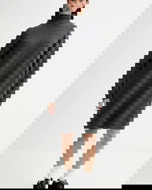 Marc O'Polo rochie cu lână culoarea gri, mini, drept, 5000007956