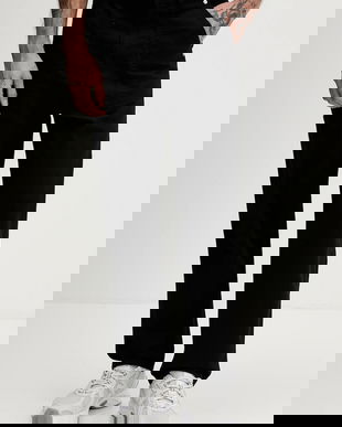 Karl Lagerfeld Jeans pantaloni culoarea negru, drept, B1M10031