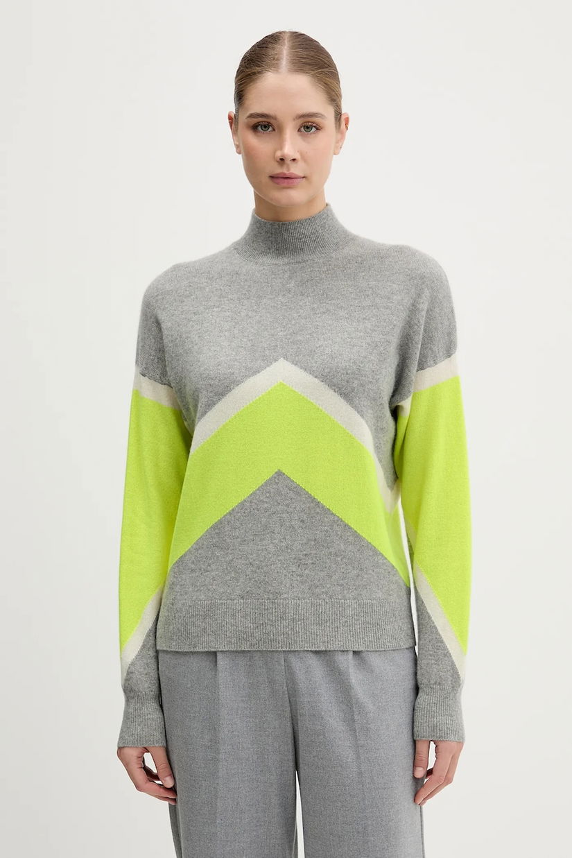 FROM FUTURE pulover de casmir culoarea gri, light, cu turtleneck, WPM03316