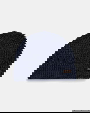 Sessun pălărie din amestec de lână culoarea albastru marin, 25115003