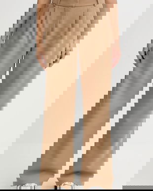 Abercrombie & Fitch pantaloni culoarea verde, drept, high waist, KI156-4474-420