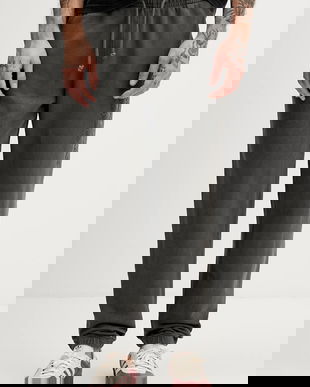 Tommy Jeans pantaloni de trening din bumbac culoarea negru, melanj, DM0DM22360