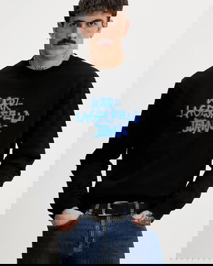 Karl Lagerfeld Jeans hanorac de bumbac culoarea negru, B1M20051