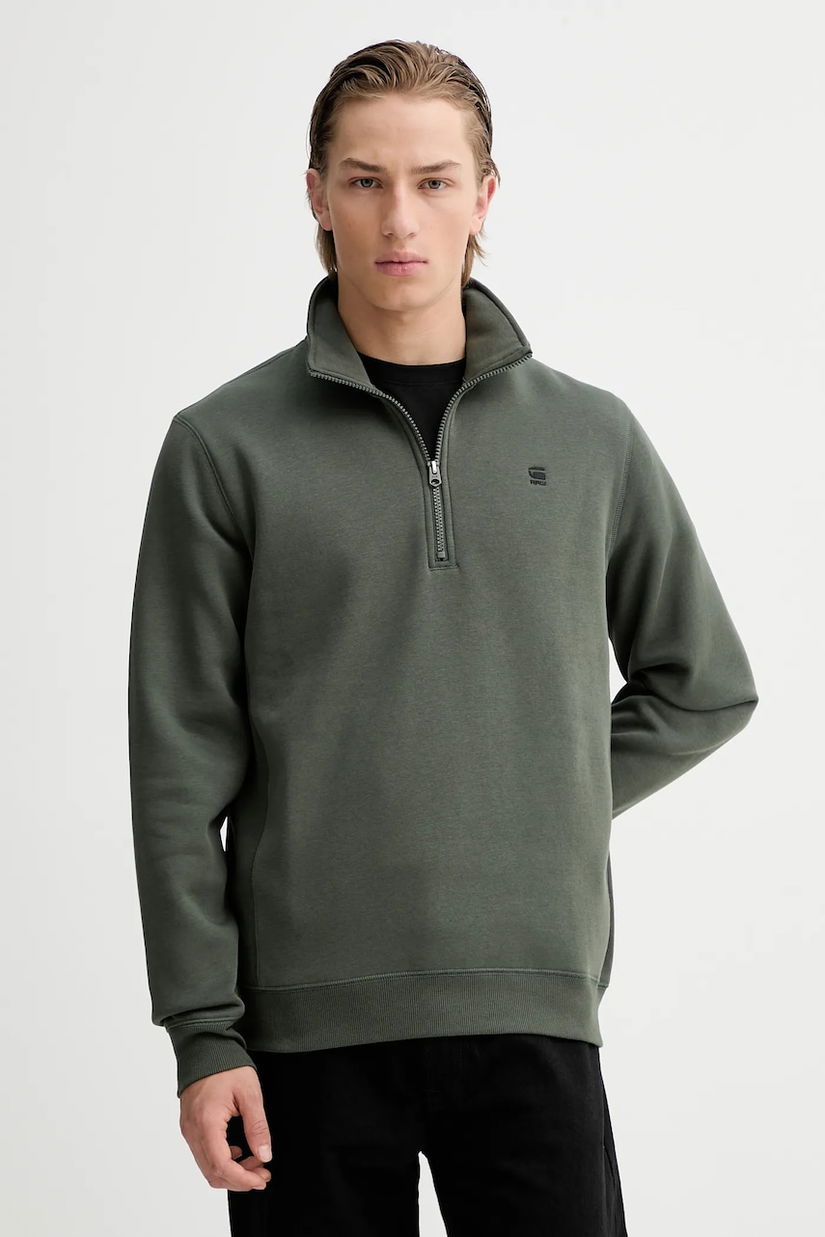 G-Star bluza culoarea verde, neted, D26459-C235