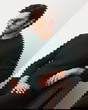 Medicine pulover culoarea verde