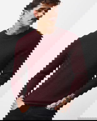 Medicine pulover culoarea bordo, light