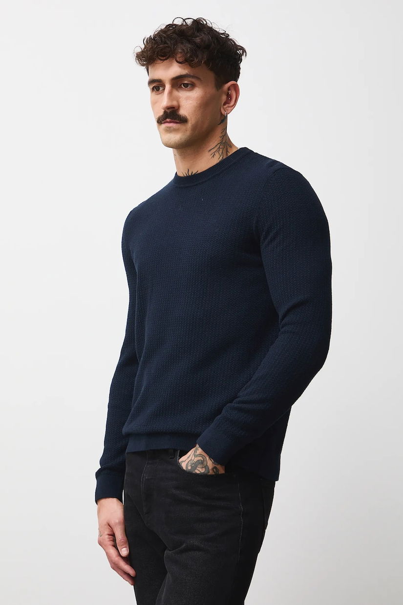 Medicine pulover culoarea albastru marin, light