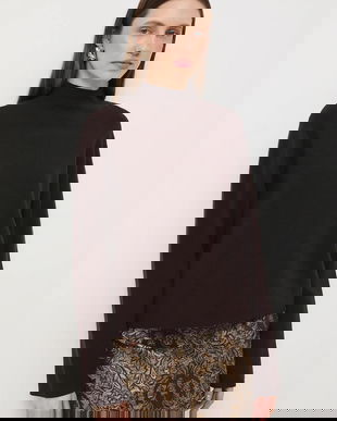 Medicine pulover culoarea maro, light, cu turtleneck