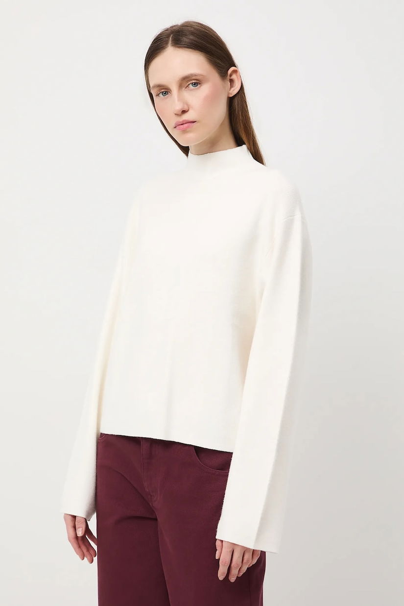 Medicine pulover culoarea bej, light, cu turtleneck