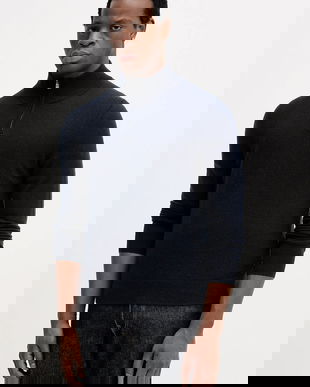 BOSS pulover de lână culoarea bleumarin, light, 50549984