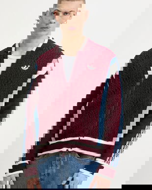 adidas Originals cardigan Wicons culoarea bordo, KR7633