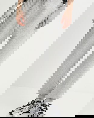 Hollister Co. pantaloni de trening culoarea gri, melanj, KI334-5077-123