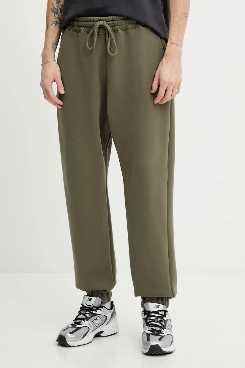 Hollister Co. pantaloni de trening culoarea verde, neted, KI334-5160-330