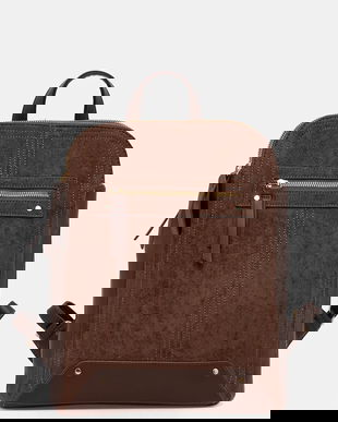 Medicine rucsac culoarea maro, mare, neted