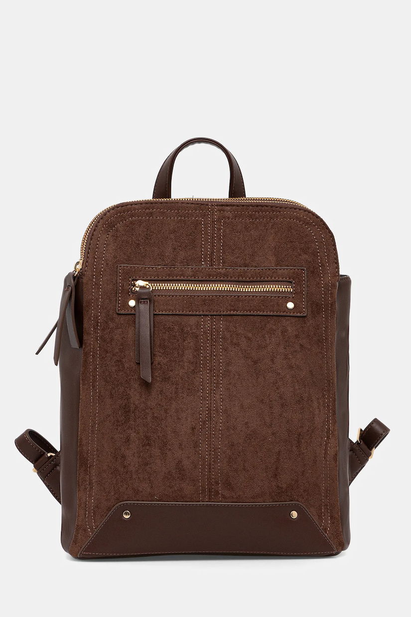 Medicine rucsac culoarea maro, mare, neted