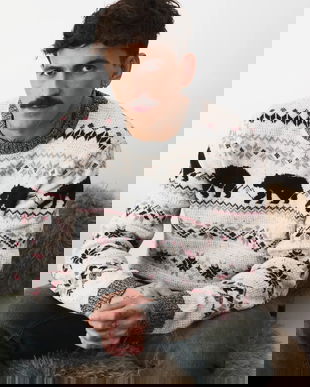 Medicine pulover din amestec de lana culoarea bej