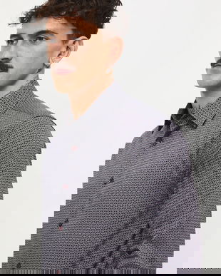 Medicine camasa din bumbac cu guler clasic, slim