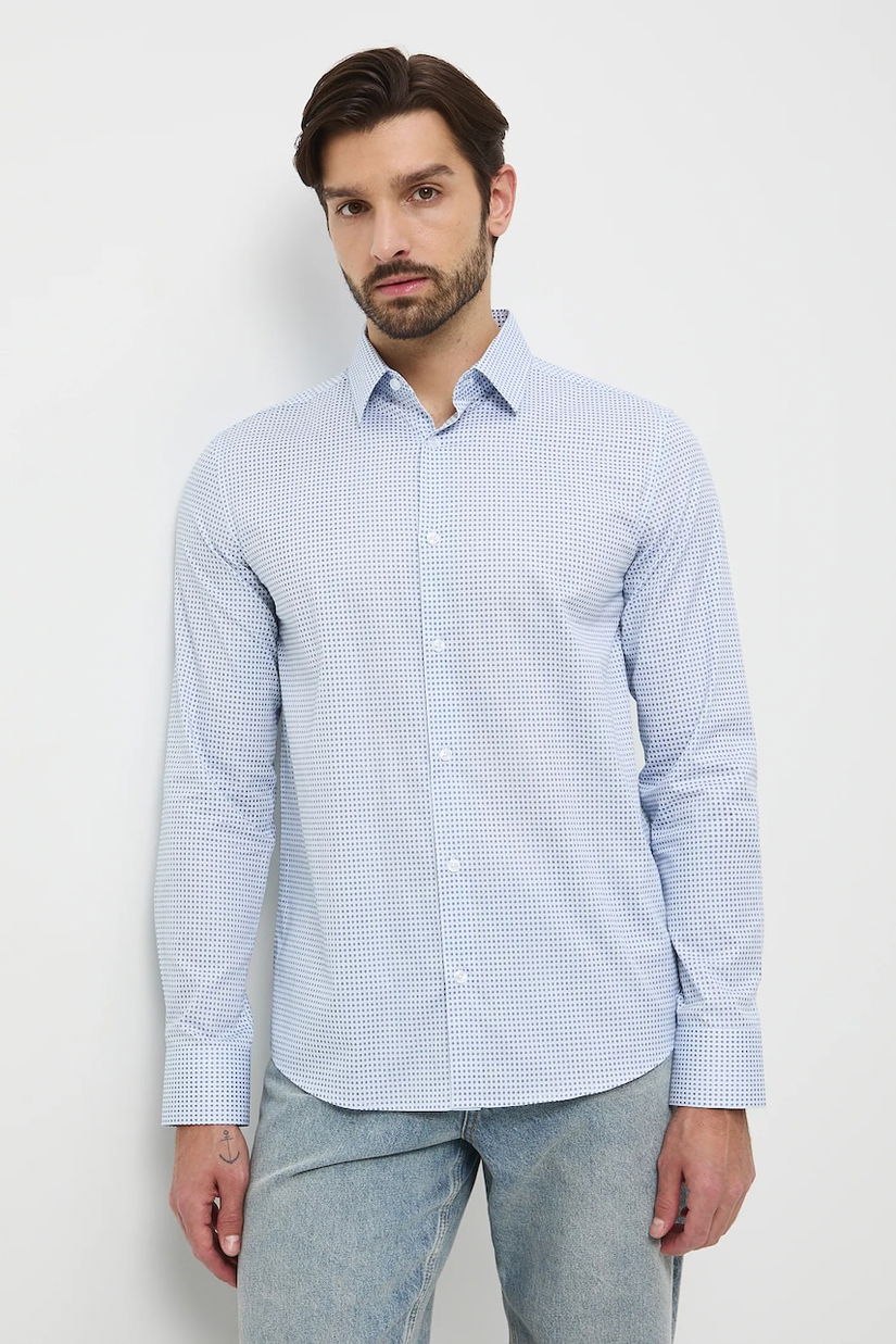 Medicine camasa din bumbac cu guler clasic, slim