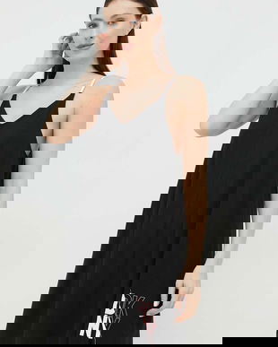 Dkny camasa de pijama femei, culoarea negru