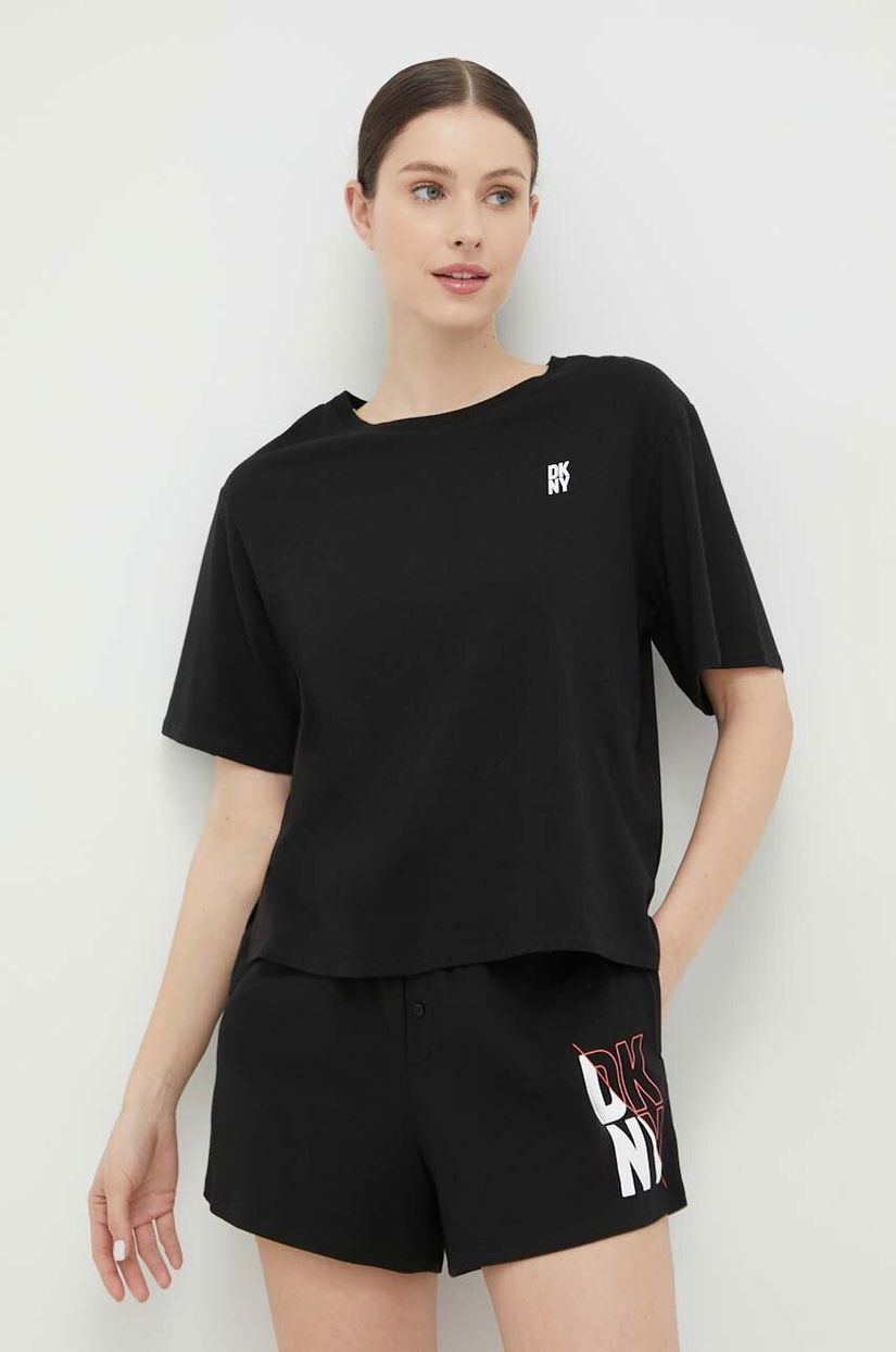 Dkny pijama femei, culoarea negru