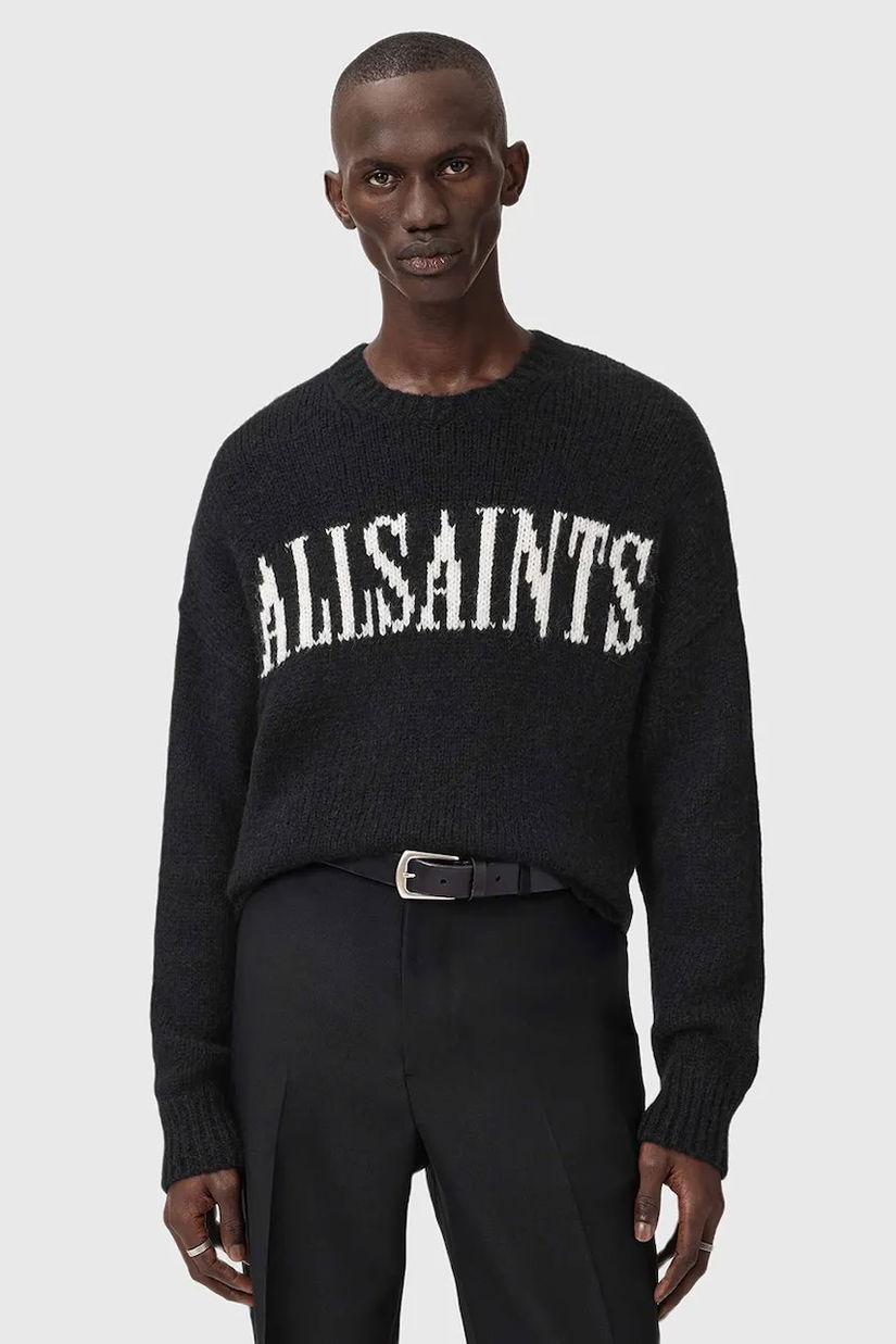 AllSaints pulover din amestec de lână de alpaca culoarea negru, M044KD