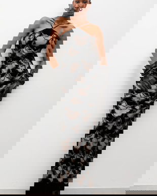 Answear.LAB rochie culoarea bej, maxi, drept