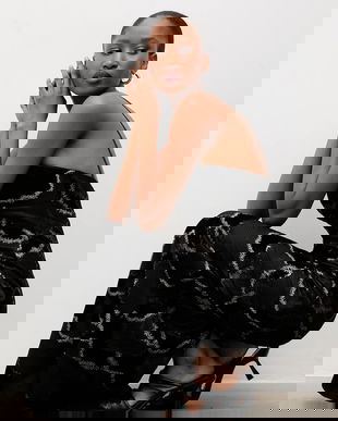 Answear.LAB rochie culoarea negru, maxi, drept